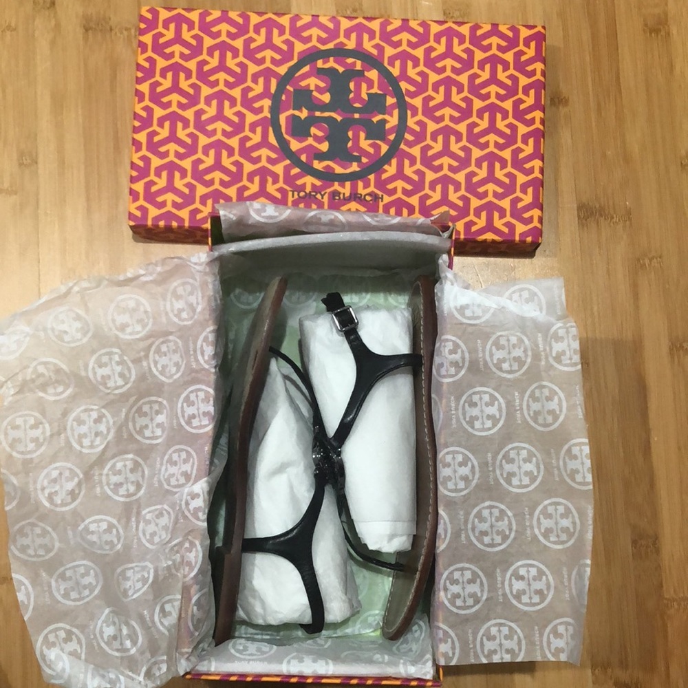 Tory Burch Violet Leather Sandals - Picture 5 of 6